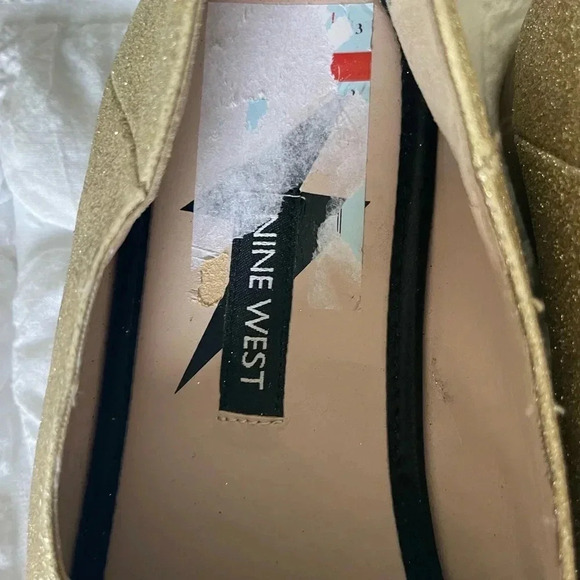 Nine West metallic glitter lighting loafer flats - Picture 3 of 7